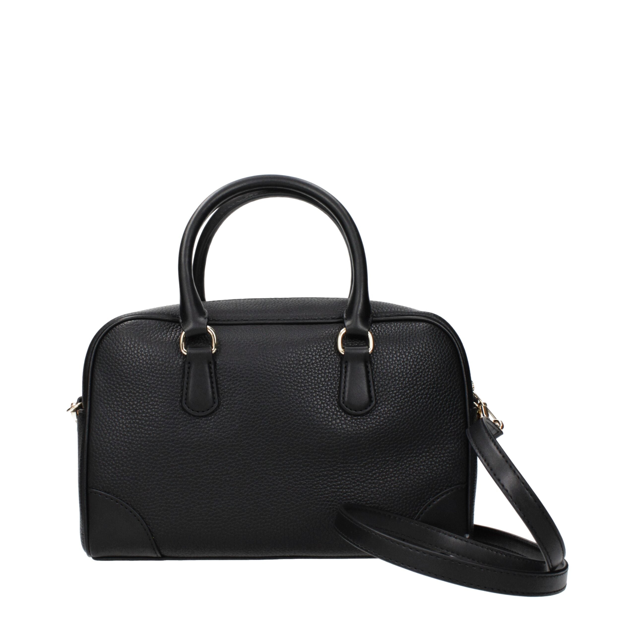 Black Leather HandbagDescription: The product with MPN 35S5G70S6LBLACK and code F85027 leather in black is a handbags designed by Michael Kors. It has features like front logo, front detail, removable details, adjustable shoulder, removable shoulder.Black