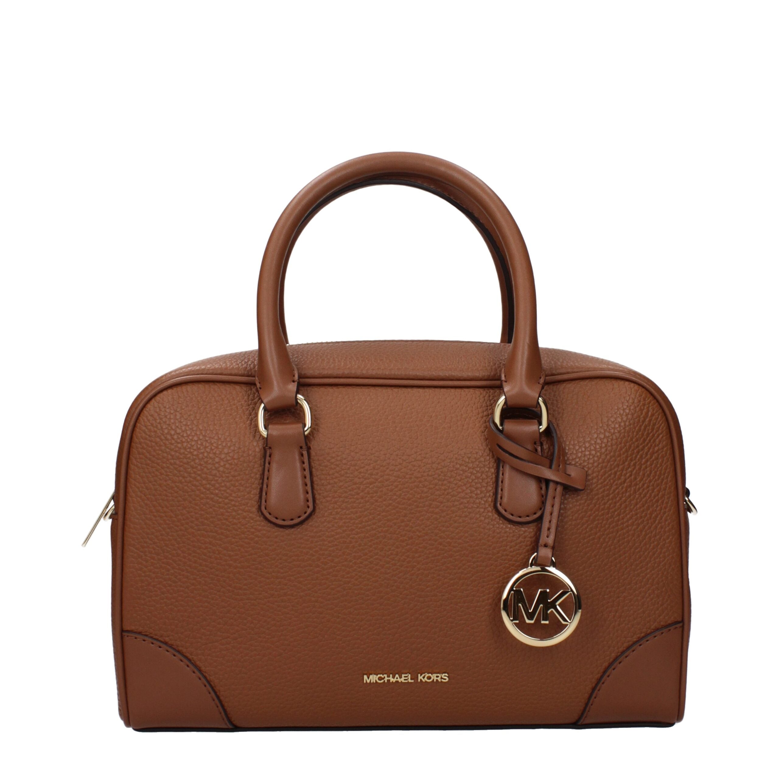 Brown Leather HandbagDescription: The product with MPN 35S5G70S6LLUGGAGE and code F85027 leather in brown is a handbags designed by Michael Kors. It has features like front logo, front detail, removable details, adjustable shoulder, removable shoulder.Bro