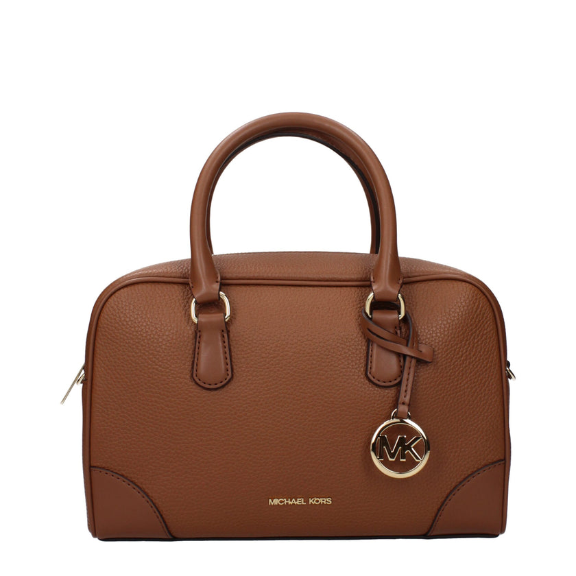 Brown Leather HandbagDescription: The product with MPN 35S5G70S6LLUGGAGE and code F85027 leather in brown is a handbags designed by Michael Kors. It has features like front logo, front detail, removable details, adjustable shoulder, removable shoulder.Bro
