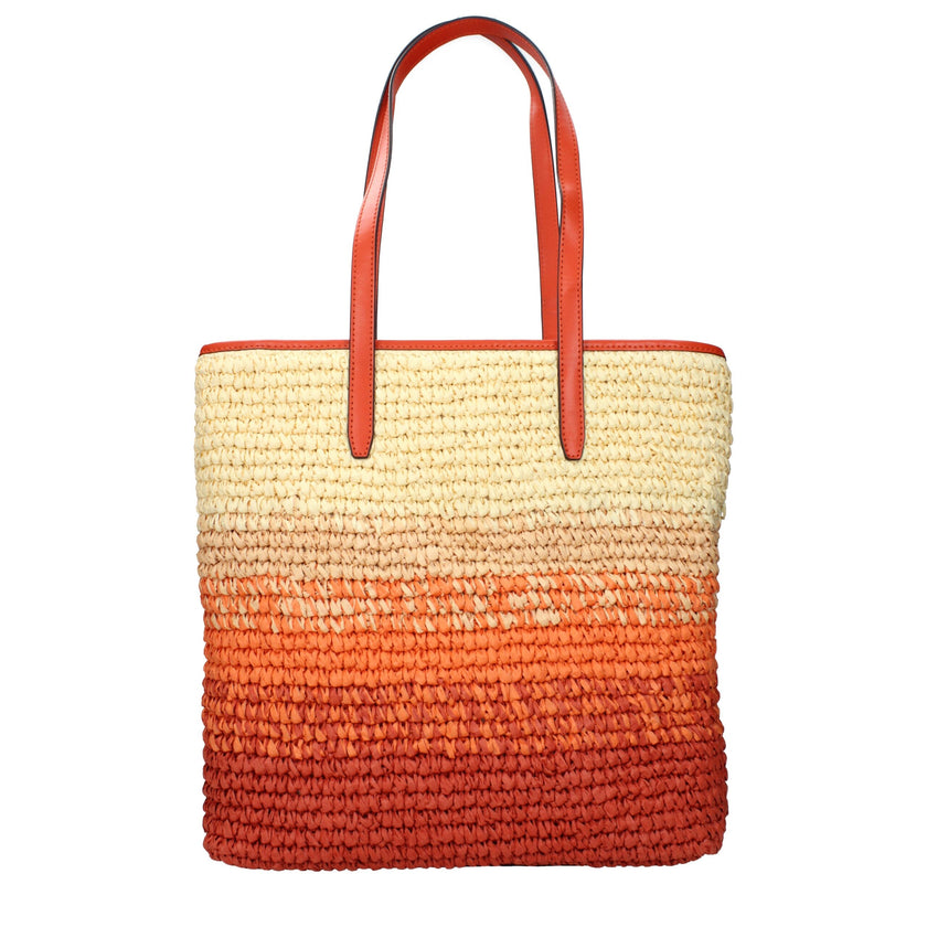 Orange Raffia Shoulder BagDescription: The product with MPN 35S5G01T3WREDCLAY and code F85030 raffia in orange is a shoulder bags designed by Michael Kors. It has features like front logo, front detail, removable details.Orange Raffia Shoulder Bag${tagsMi