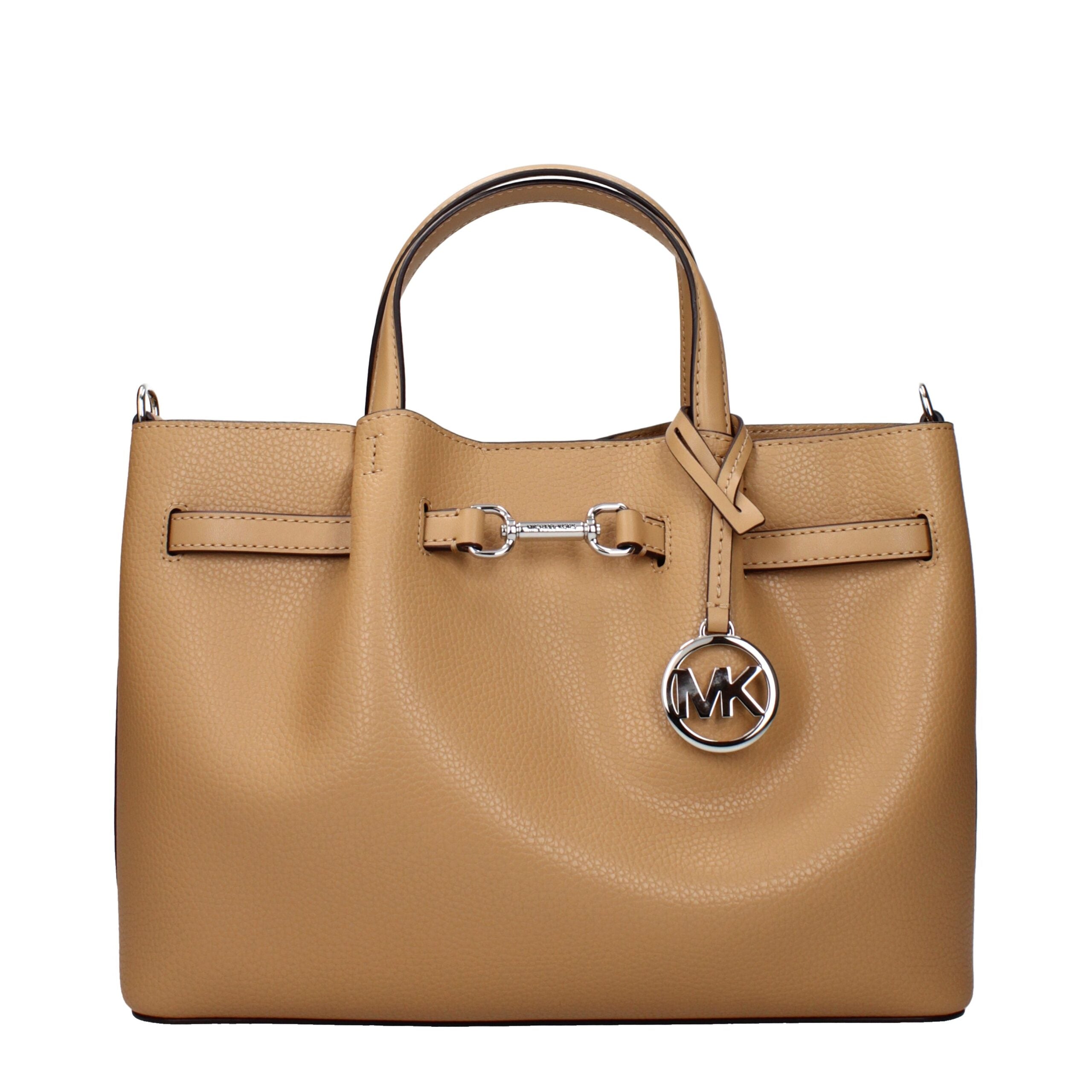 Brown Leather HandbagDescription: The product with MPN 35S5S2ZS3TPEANUT and code F83974 leather in brown is a handbags designed by Michael Kors. It has features like front logo, divider inner pocket, adjustable shoulder, removable shoulder, front detail,