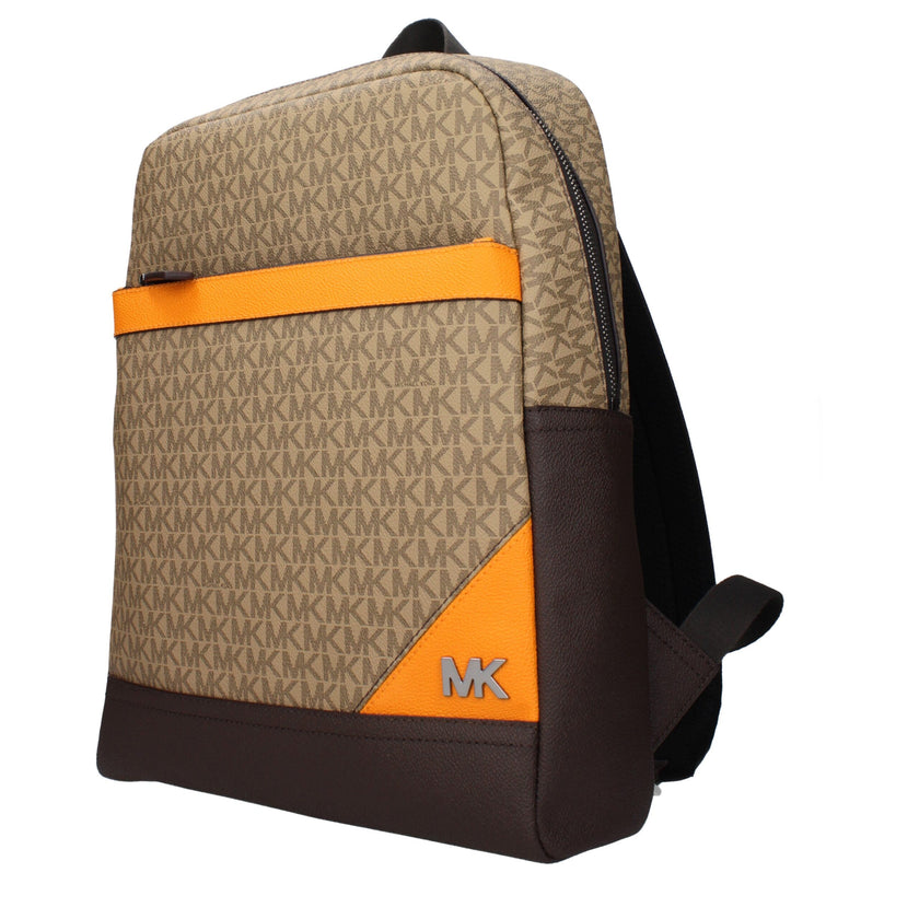 Brown Fabric BackpackDescription: The product with MPN 37T5LLAB7BPOPORG and code F85036 fabric in brown is a backpacks and bumbags designed by Michael Kors. It has features like logo, front logo, ipad/pc cases, back adjustable straps.Brown Fabric Backpack
