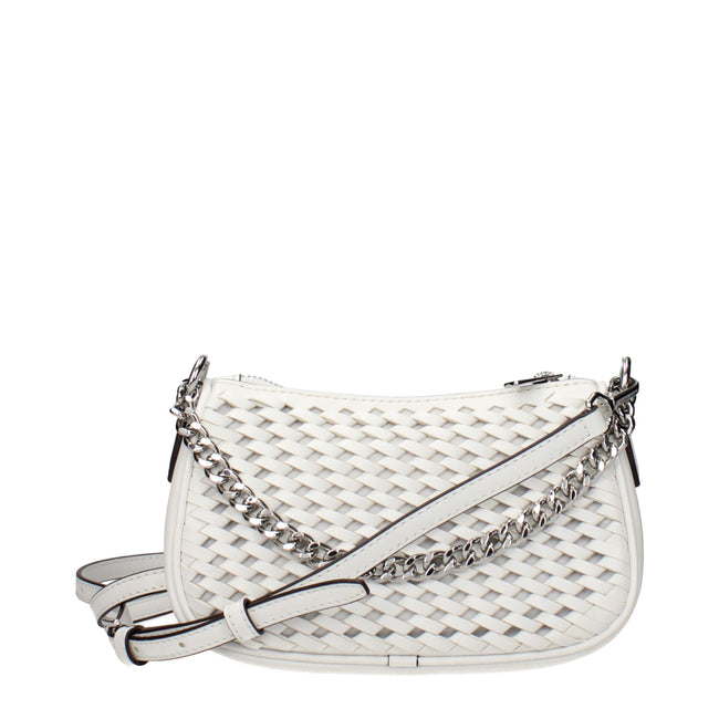 White Leather HandbagDescription: The product with MPN 35T5S1QC1YOPTICWHITE and code F85031 leather in white is a handbags designed by Michael Kors. It has features like side logo, adjustable shoulder, removable shoulder.White Leather Handbag${tagsMichael