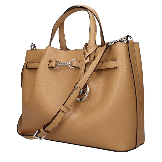 Brown Leather HandbagDescription: The product with MPN 35S5S2ZS3TPEANUT and code F83974 leather in brown is a handbags designed by Michael Kors. It has features like front logo, divider inner pocket, adjustable shoulder, removable shoulder, front detail,