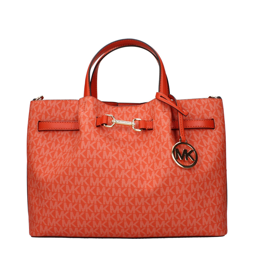 Orange Fabric HandbagDescription: The product with MPN 35S5G2ZS3VREDCLAY and code F85037 fabric in orange is a handbags designed by Michael Kors. It has features like logo, front logo, front detail, removable details, adjustable shoulder, removable should