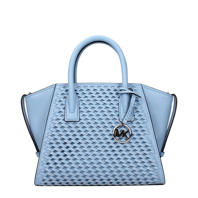 Light Blue Leather HandbagDescription: The product with MPN 35T5S4VS1YLTSKY and code F85038 leather in heavenly is a handbags designed by Michael Kors. It has features like front detail, removable details, adjustable shoulder, removable shoulder, side but