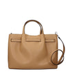 Brown Leather HandbagDescription: The product with MPN 35S5S2ZS3TPEANUT and code F83974 leather in brown is a handbags designed by Michael Kors. It has features like front logo, divider inner pocket, adjustable shoulder, removable shoulder, front detail,