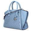 Light Blue Leather HandbagDescription: The product with MPN 35T5S4VS1YLTSKY and code F85038 leather in heavenly is a handbags designed by Michael Kors. It has features like front detail, removable details, adjustable shoulder, removable shoulder, side but