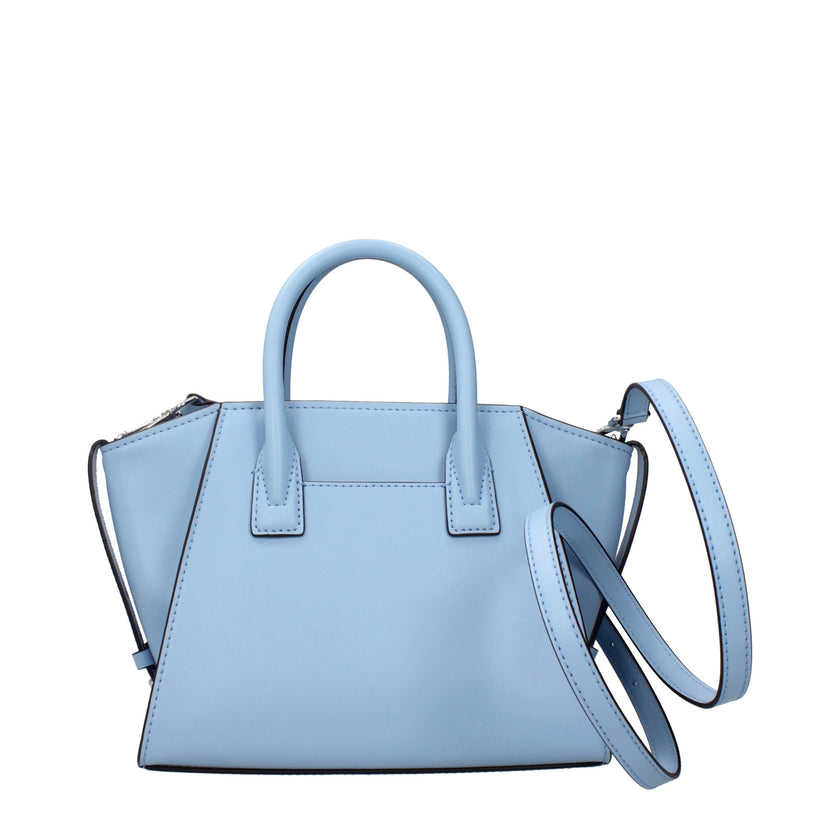 Light Blue Leather HandbagDescription: The product with MPN 35T5S4VS1YLTSKY and code F85038 leather in heavenly is a handbags designed by Michael Kors. It has features like front detail, removable details, adjustable shoulder, removable shoulder, side but