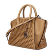 Brown Leather HandbagDescription: The product with MPN 35T5S4VS1YPEANUT and code F85038 leather in brown is a handbags designed by Michael Kors. It has features like front detail, removable details, adjustable shoulder, removable shoulder, side buttons.Br