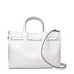 White Fabric HandbagDescription: The product with MPN 35S5S2ZS3VOPTICWHITE and code F83964 fabric in white is a handbags designed by Michael Kors. It has features like removable details, front logo, logo, print which can vary, adjustable shoulder, removab