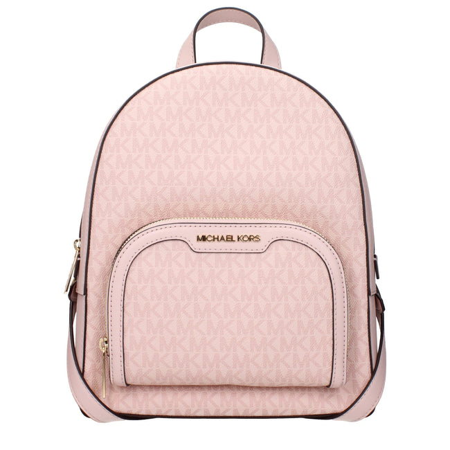 Pink Fabric BackpackDescription: The product with MPN 35S3G8TB6VPOWDERBLUSH and code F83874 fabric in pink is a backpacks and bumbags designed by Michael Kors. It has features like logo, front logo, print which can vary, back adjustable straps.Pink Fabric