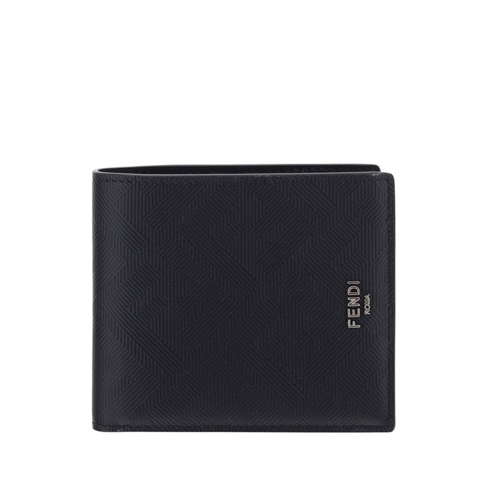 Black Calf Leather Bos Taurus WalletFendi’s billfold leather Wallet is an elegant and practical accessory perfect for those seeking style and functionality. The two-tone design lends a modern touch, while the brand’s iconic signature press-stamped on the