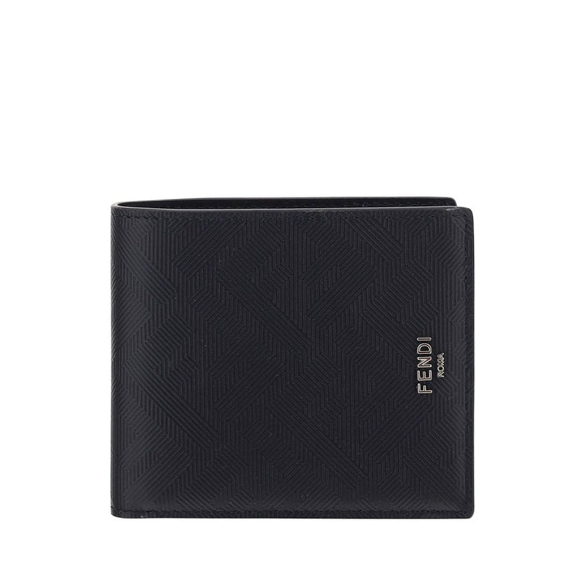 Black Calf Leather Bos Taurus WalletFendi’s billfold leather Wallet is an elegant and practical accessory perfect for those seeking style and functionality. The two-tone design lends a modern touch, while the brand’s iconic signature press-stamped on the