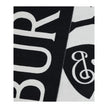 Black Wool ScarfWool logo Scarf by Burberry is a refined accessory with a graphic, contemporary style. Made in Italy from soft two-tone wool, it is decorated with Burberry lettering and the B Shield jacquard pattern, inspired by the iconic Equestrian Knig