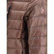 Brown Polyamide CoatThe Hers Jacket by Moncler Grenoble is a lightweight and functional piece designed to provide protection and practicality for any outdoor activity. Made from technical nylon, it features a high collar and a double-slider front zip with