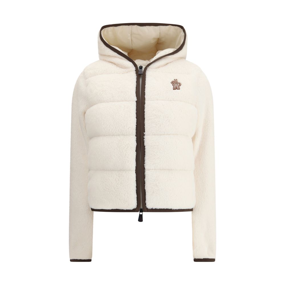 Padded Polartec® Zip-Up HoodieThe Moncler Grenoble Padded Polartec® Zip-Up Hoodie is designed for trekking and outdoor performance, blending function with comfort. Crafted from Polartec® High Loft™ stretch velour, it features a padded front and quilted de
