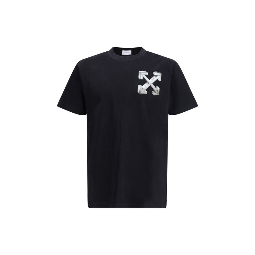 Arrows T-shirtThe Arrows T-shirt by Off-White is crafted from pure cotton and features the brand’s signature Arrows print on the back, an unmistakable icon of its identity. With a classic crew neck, short sleeves, and a minimalist cut, it offers both comf
