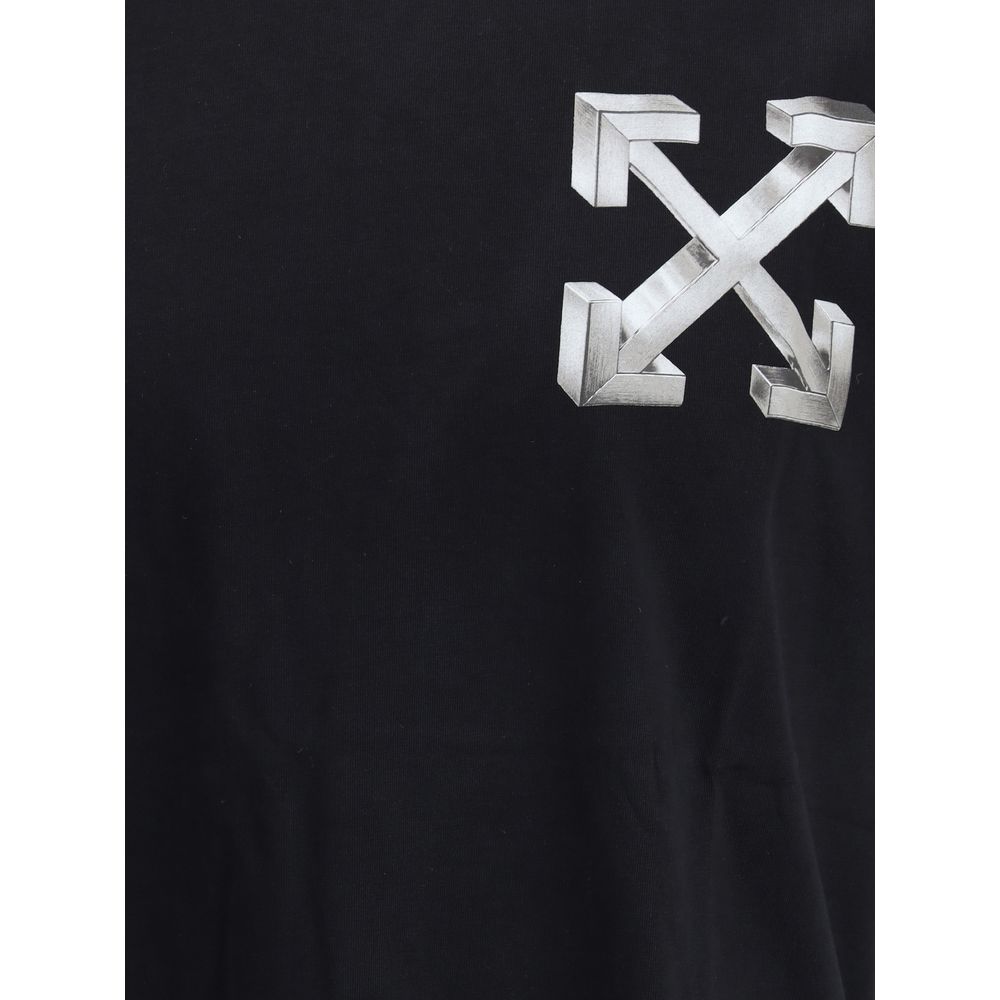 Arrows T-shirtThe Arrows T-shirt by Off-White is crafted from pure cotton and features the brand’s signature Arrows print on the back, an unmistakable icon of its identity. With a classic crew neck, short sleeves, and a minimalist cut, it offers both comf