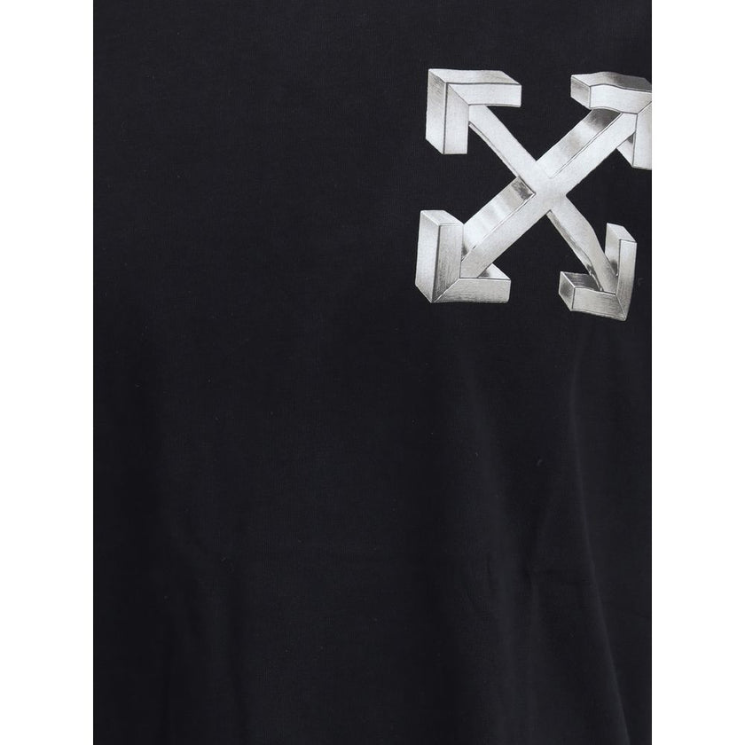 Arrows T-shirtThe Arrows T-shirt by Off-White is crafted from pure cotton and features the brand’s signature Arrows print on the back, an unmistakable icon of its identity. With a classic crew neck, short sleeves, and a minimalist cut, it offers both comf