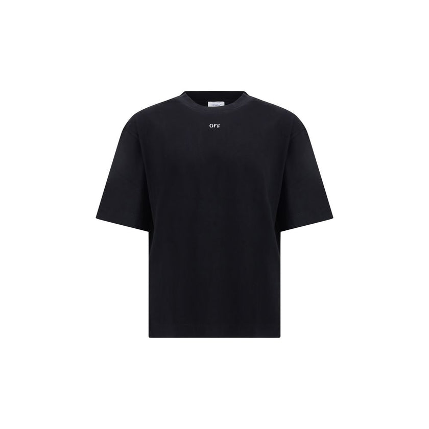 Black Cotton T-ShirtThe Thinkman Arrow Skate Logo Tee by Off-White is crafted from premium cotton, blending quality with an urban edge. Featuring a ribbed crew neck, short sleeves, and the signature “OFF” branding on the front, it is completed with a bold