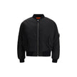 Black Polyamide BomberThe Prada Re-Nylon Bomber redefines a timeless silhouette with the house’s innovative sustainable fabric. Featuring a front zip closure, long sleeves with a classic utility-style zip pocket, and two side flap pockets, it combines fun