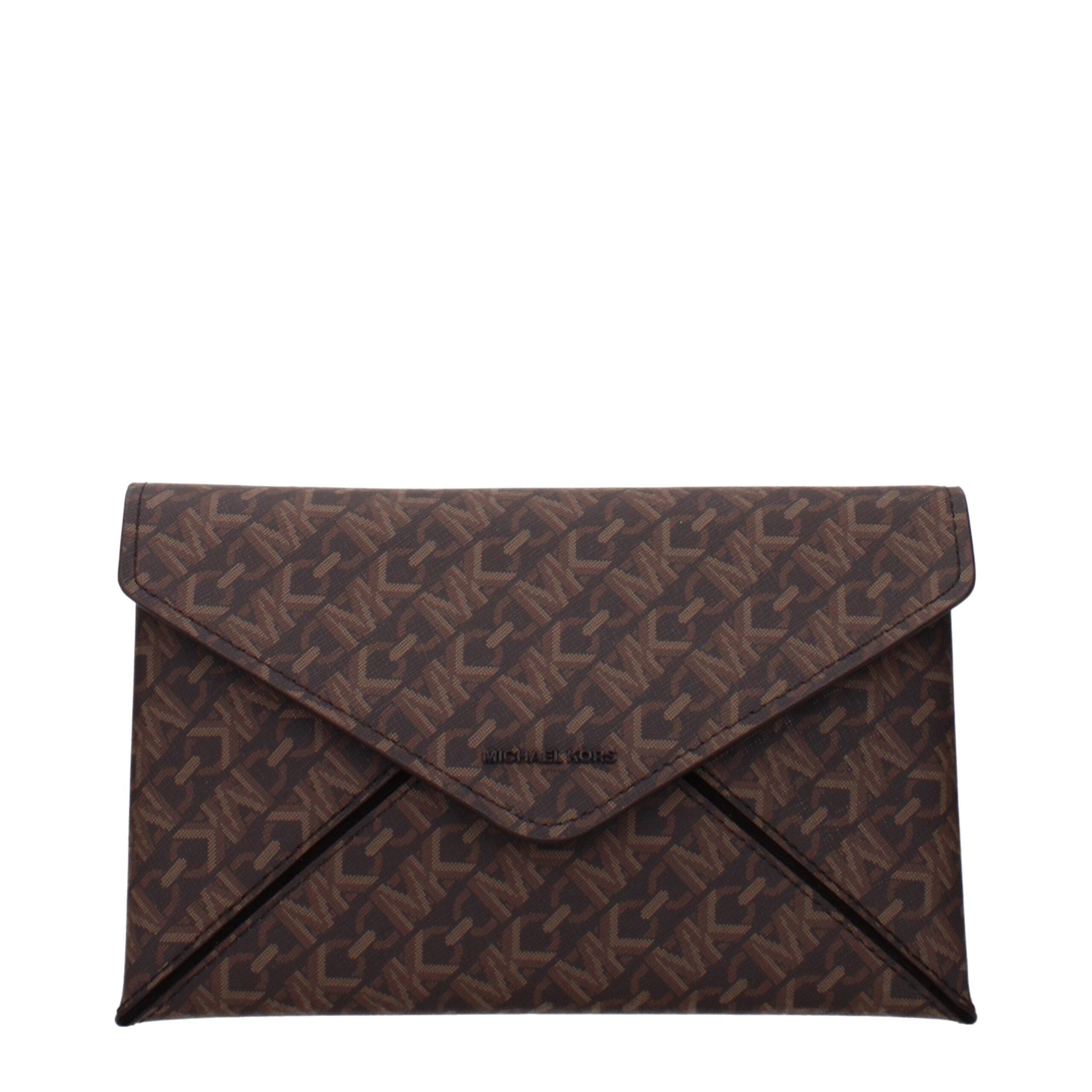 Brown Fabric Clutch BagDescription: The product with MPN 32F4T9JD7BBROWN and code F85040 fabric in brown is a clutches designed by Michael Kors. It has features like logo, 2 inner clutch removable.Brown Fabric Clutch Bag${tagsMichael KorsAulae Brown Fabri