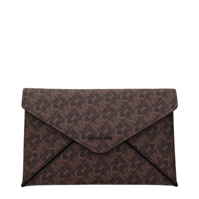 Brown Fabric Clutch BagDescription: The product with MPN 32F4T9JD7BBROWN and code F85040 fabric in brown is a clutches designed by Michael Kors. It has features like logo, 2 inner clutch removable.Brown Fabric Clutch Bag${tagsMichael KorsAulae Brown Fabri