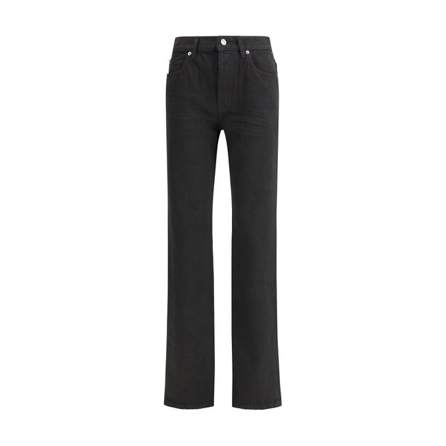 Black Cotton Straight-Leg JeansThe NICO jeans in Berlin denim reinterpret the classic five-pocket style with a modern, essential attitude. Crafted from certified cotton, they stand out for their low-rise waist and straight leg, offering an effortless yet