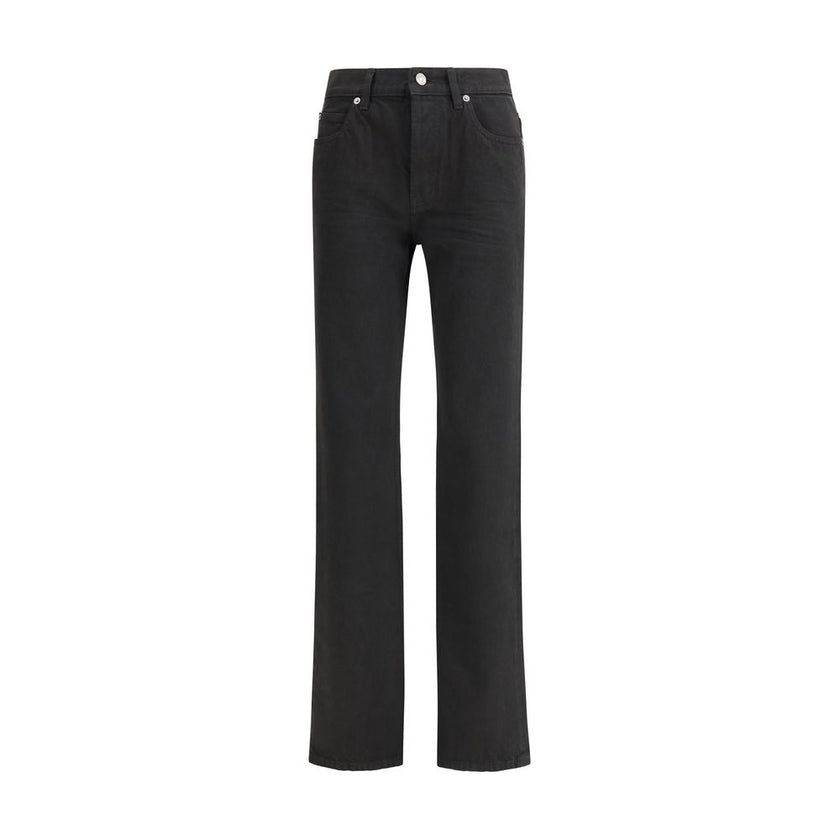 Black Cotton Straight-Leg JeansThe NICO jeans in Berlin denim reinterpret the classic five-pocket style with a modern, essential attitude. Crafted from certified cotton, they stand out for their low-rise waist and straight leg, offering an effortless yet