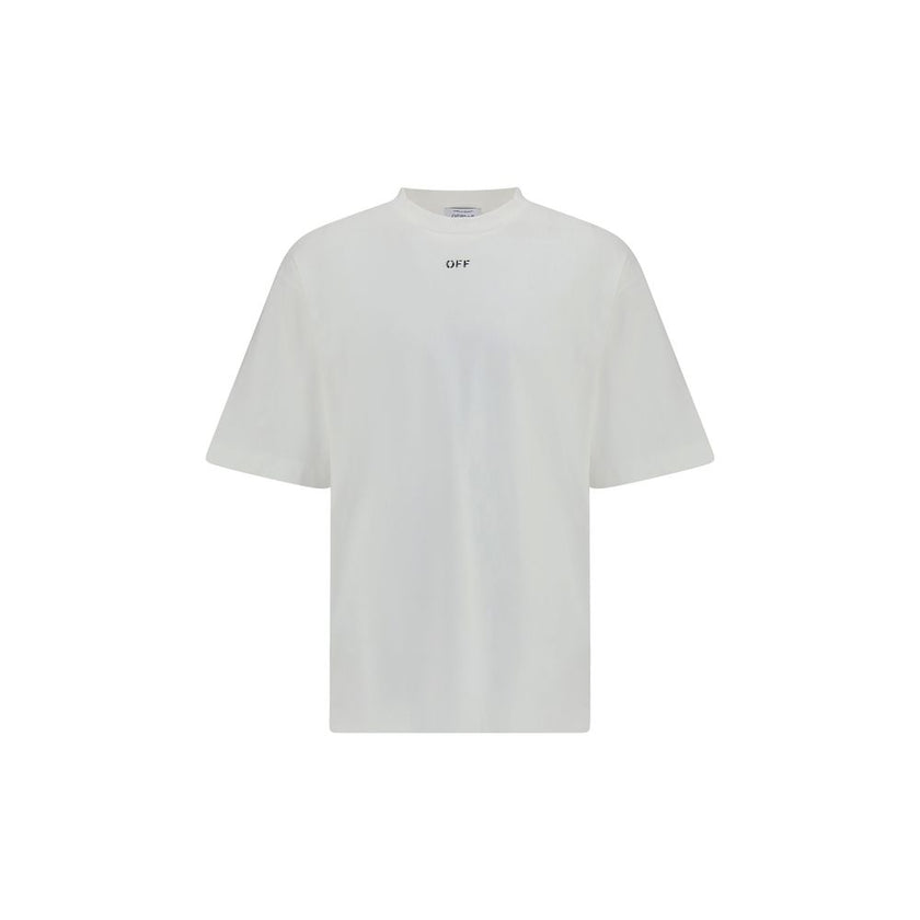 White Cotton T-ShirtThe Thinkman Arrow Skate Logo Tee by Off-White is crafted from premium cotton, blending quality with an urban edge. Featuring a ribbed crew neck, short sleeves, and the signature “OFF” branding on the front, it is completed with a bold
