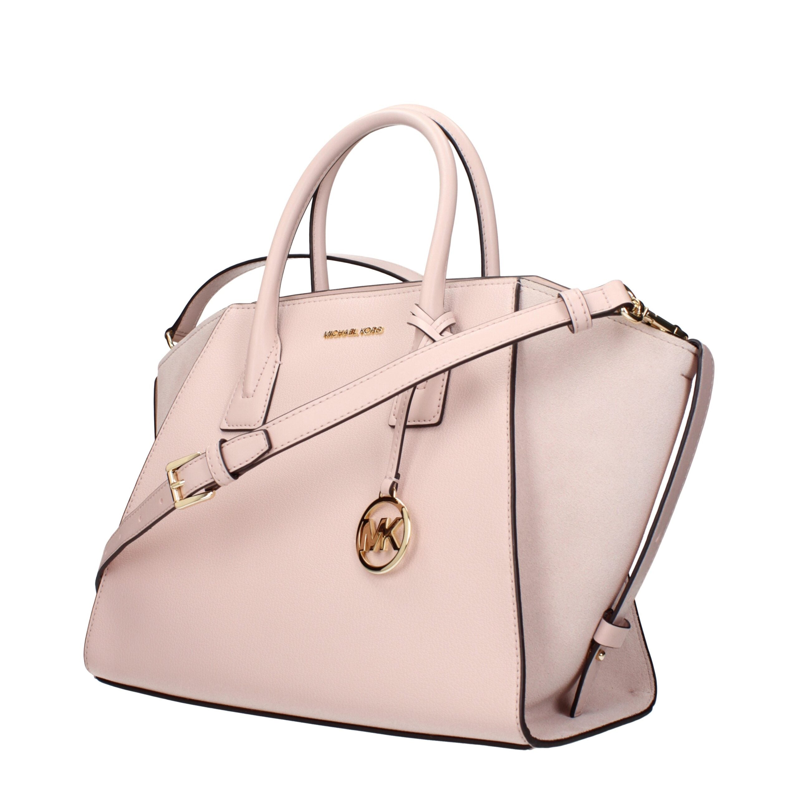 Pink Leather Handbag with Adjustable Straps by Michael Kors