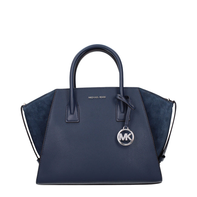 Blue Leather HandbagsDescription: The product with MPN 35F4S4VS3LNAVY and code F83973 leather in blue is a handbags designed by Michael Kors. It has features like front logo, removable details, adjustable straps, adjustable shoulder, removable shoulder.Bl