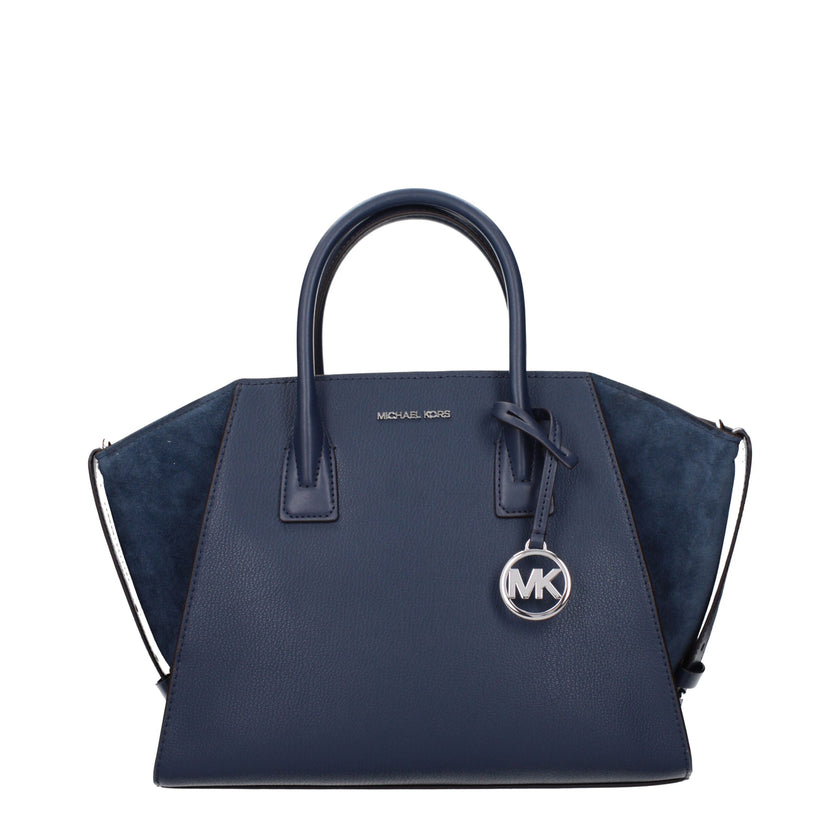 Blue Leather HandbagsDescription: The product with MPN 35F4S4VS3LNAVY and code F83973 leather in blue is a handbags designed by Michael Kors. It has features like front logo, removable details, adjustable straps, adjustable shoulder, removable shoulder.Bl