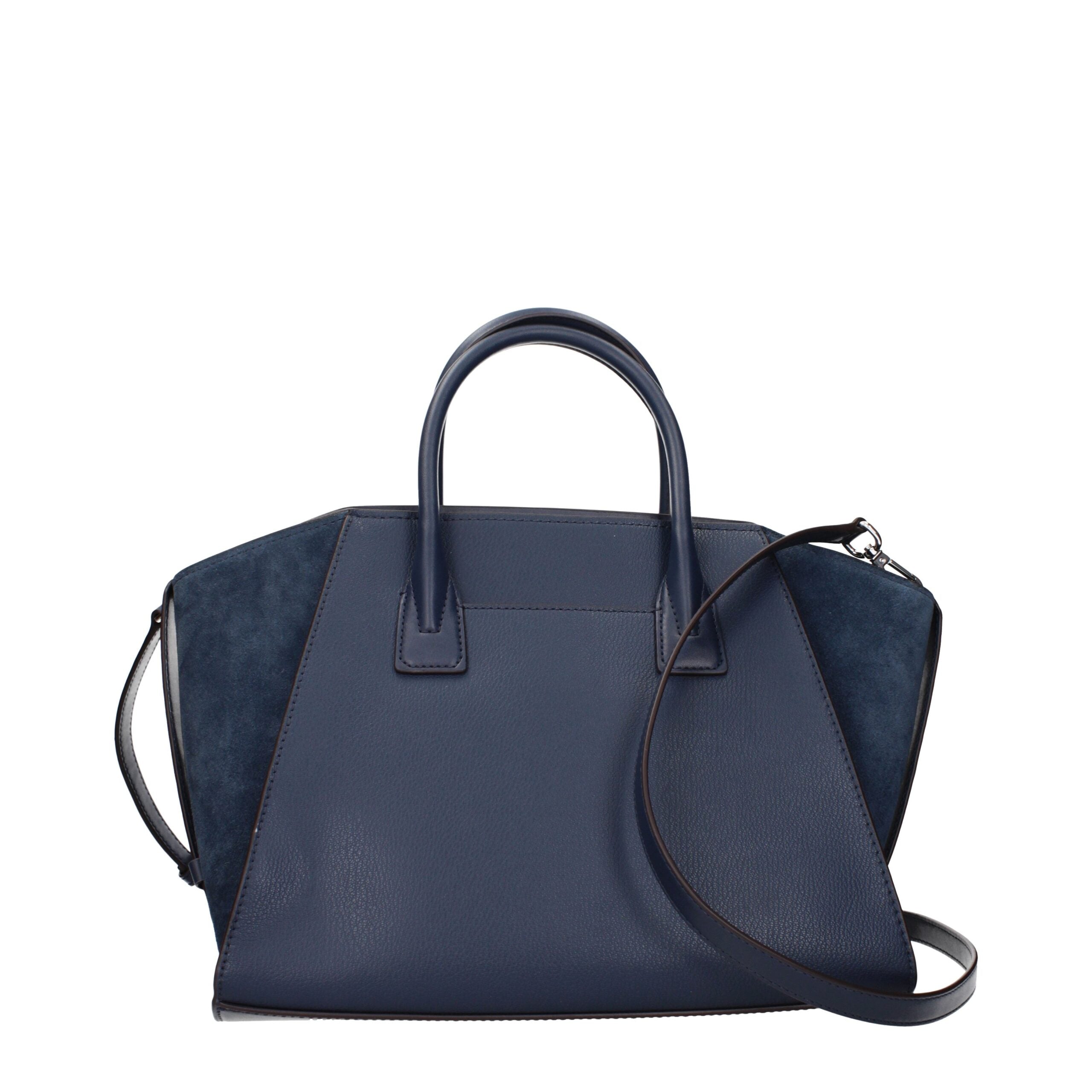 Blue Leather HandbagsDescription: The product with MPN 35F4S4VS3LNAVY and code F83973 leather in blue is a handbags designed by Michael Kors. It has features like front logo, removable details, adjustable straps, adjustable shoulder, removable shoulder.Bl