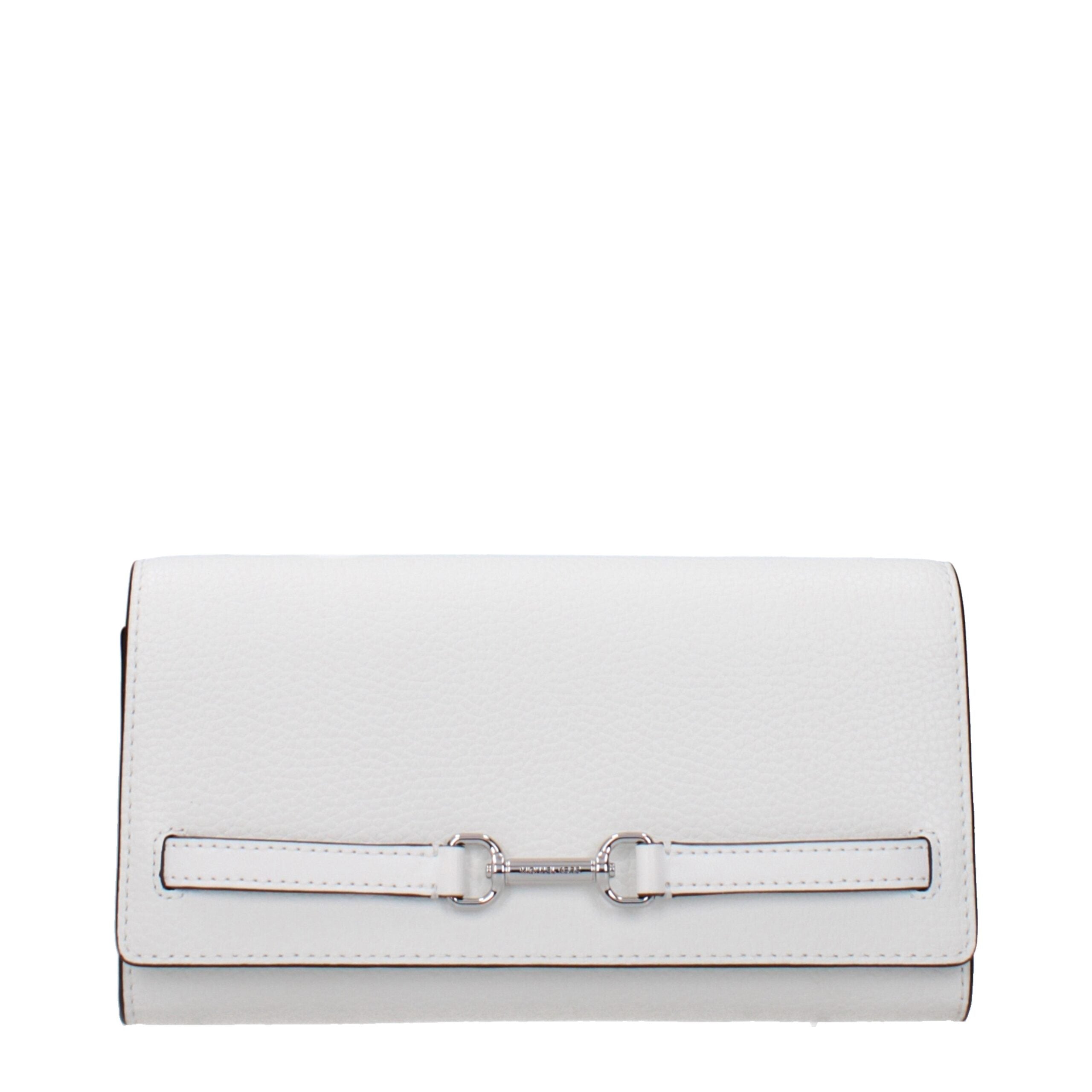 White Leather Clutch BagDescription: The product with MPN 35S5S2ZC7LOPTICWHITE and code F85034 leather in white is a clutches designed by Michael Kors. It has features like front logo, adjustable shoulder, removable shoulder.White Leather Clutch Bag${tags