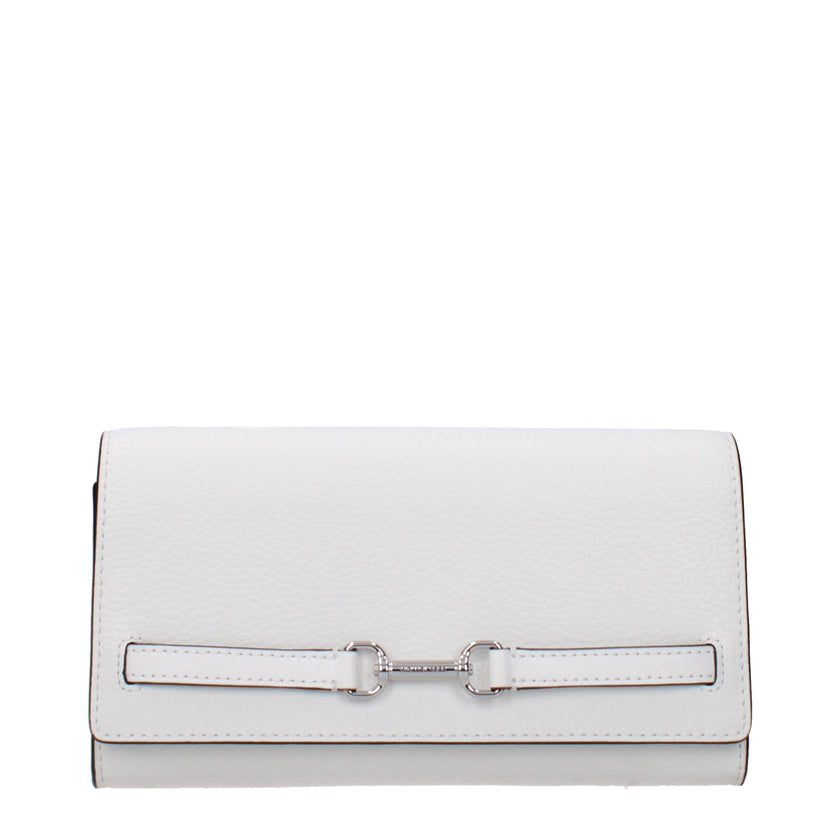 White Leather Clutch BagDescription: The product with MPN 35S5S2ZC7LOPTICWHITE and code F85034 leather in white is a clutches designed by Michael Kors. It has features like front logo, adjustable shoulder, removable shoulder.White Leather Clutch Bag${tags