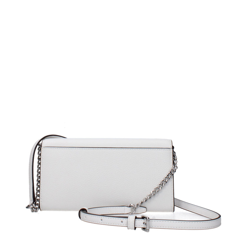 White Leather Clutch BagDescription: The product with MPN 35S5S2ZC7LOPTICWHITE and code F85034 leather in white is a clutches designed by Michael Kors. It has features like front logo, adjustable shoulder, removable shoulder.White Leather Clutch Bag${tags