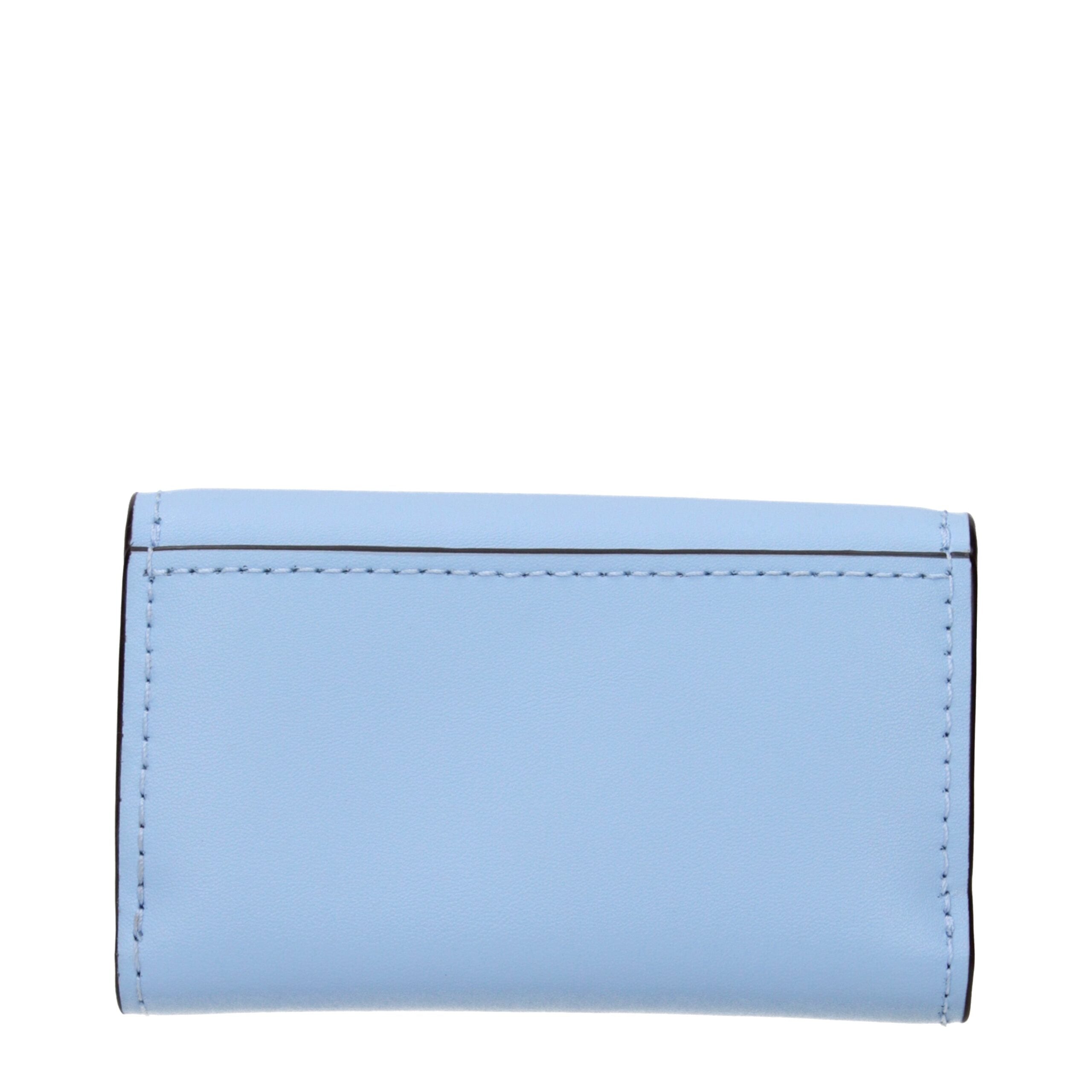 Light Blue Leather WalletDescription: The product with MPN 35S5S1YE0LLTSKY and code F85048 leather in heavenly is a coin purses designed by Michael Kors. It has features like front detail, front logo, external pocket.Light Blue Leather Wallet${tagsMichael
