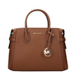Brown Leather HandbagsDescription: The product with MPN 35S4GM9S6LLUGGAGE and code F85055 leather in brown is a handbags designed by Michael Kors. It has features like front logo, front detail, removable details, adjustable shoulder, removable shoulder.Br
