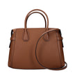 Brown Leather HandbagsDescription: The product with MPN 35S4GM9S6LLUGGAGE and code F85055 leather in brown is a handbags designed by Michael Kors. It has features like front logo, front detail, removable details, adjustable shoulder, removable shoulder.Br