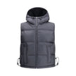Black Wool Sleveless JacketThe Reversible Bouclé Wool Gilet by Gucci fuses practicality with contemporary elegance. One side showcases the rich texture of black bouclé wool, while the other reveals nylon detailed with the iconic GG motif, offering two dis