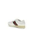 White Polyamide Athletic SneakersThe Nora Sneakers by Gucci combine sporty heritage and contemporary style. Crafted from black Original GG canvas with suede trim and GG nylon inserts, they feature the iconic green and red Web stripe on the sides. The rubb