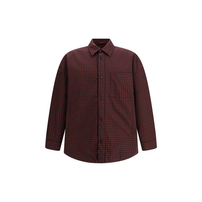 Bordeaux Cotton ClothingThe Checked Cotton Jacket by Gucci reimagines the timeless charm of classic patterns with a contemporary edge. Embellished with a refined Gucci embroidery, it features a quilted lining for added comfort and structure. A pointed col