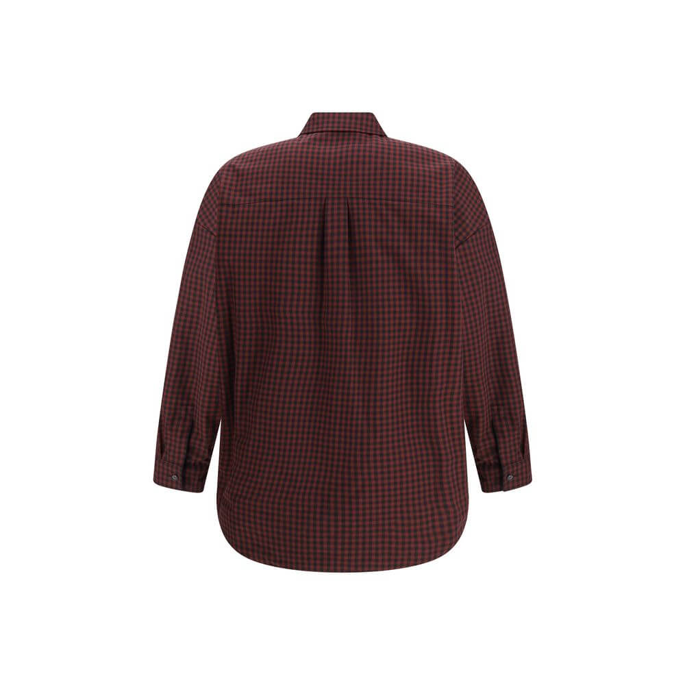 Bordeaux Cotton ClothingThe Checked Cotton Jacket by Gucci reimagines the timeless charm of classic patterns with a contemporary edge. Embellished with a refined Gucci embroidery, it features a quilted lining for added comfort and structure. A pointed col