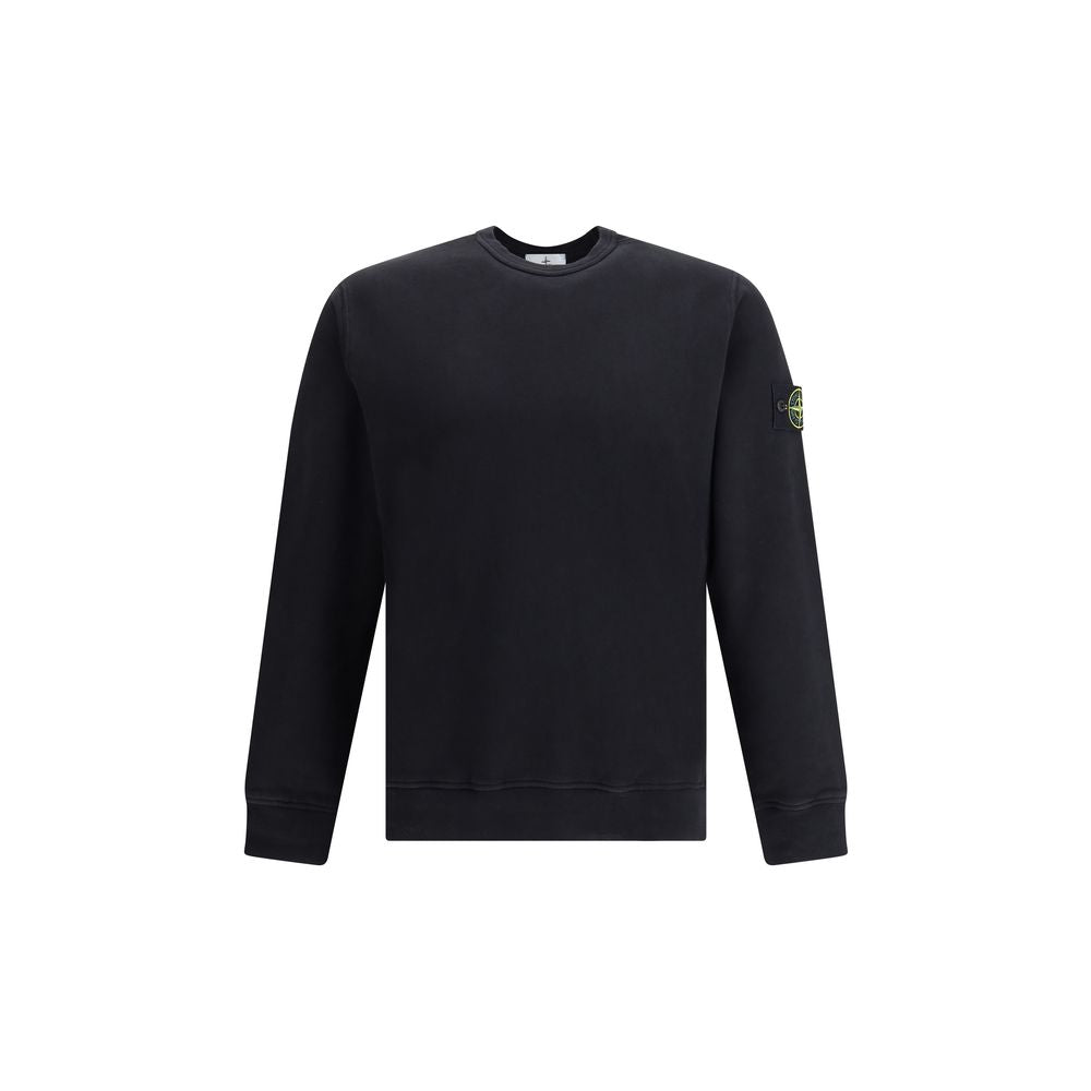 Logoed SweatshirtCotton Sweatshirt by Stone Island featuring a ribbed crew neck, a logo patch applied to the left sleeve and ribbed details on the cuffs and hem. The plush interior provides comfort and warmth, making this garment perfect for cooler days.