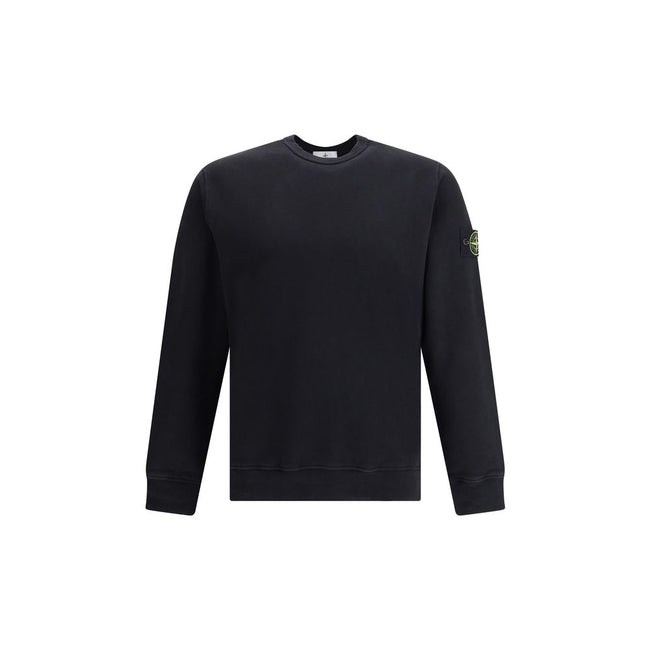 Logoed SweatshirtCotton Sweatshirt by Stone Island featuring a ribbed crew neck, a logo patch applied to the left sleeve and ribbed details on the cuffs and hem. The plush interior provides comfort and warmth, making this garment perfect for cooler days.