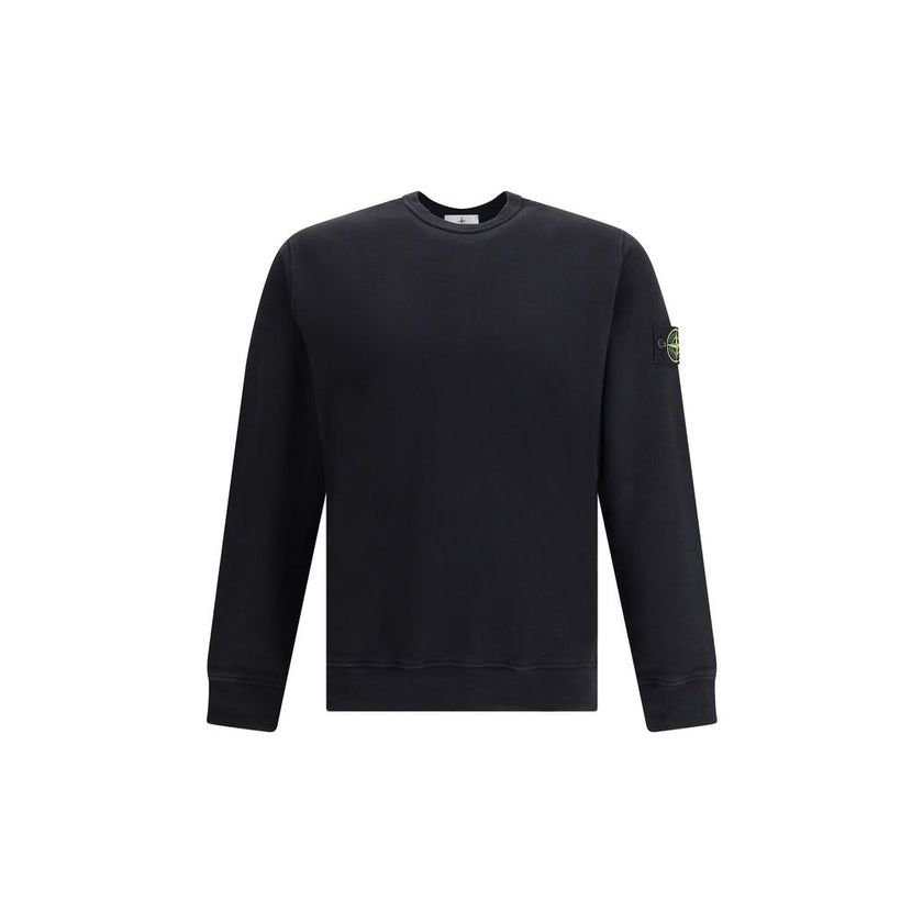 Logoed SweatshirtCotton Sweatshirt by Stone Island featuring a ribbed crew neck, a logo patch applied to the left sleeve and ribbed details on the cuffs and hem. The plush interior provides comfort and warmth, making this garment perfect for cooler days.