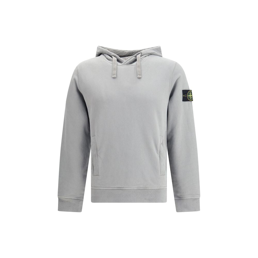 Gray Cotton SweatshirtThe Hoodie by Stone Island combines functionality and iconic style. Featuring an adjustable drawstring hood, it has a regular fit and two practical side welt pockets. The ribbed cuffs and straight hem ensure comfort and a snug fit, w