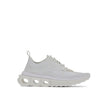 White Nylon Athletic SneakersDescription: – Composition: 100% Nylon – Inner: 100% Leather – Insole: 100% Leather – Sole: 100% Rubber – pull tab at the rear – Round toe – Embossed logo detail – Slip-on design – Lace detail – Knitted upper – Made in Italy –